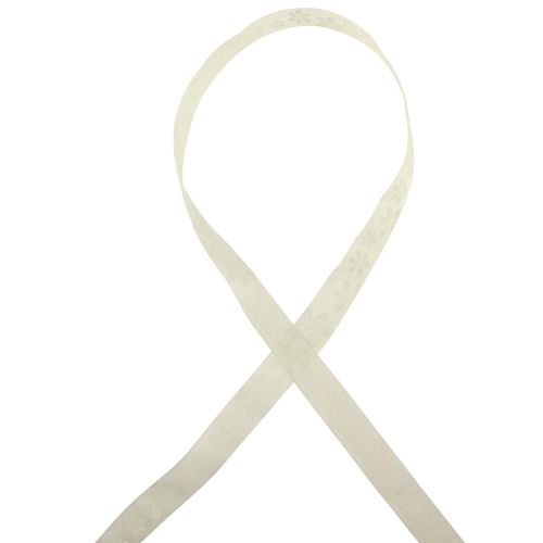 položky Organzová stuha květiny dárková stuha zelená 25mm 18m