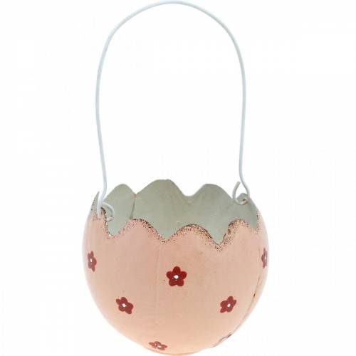 Floristik24 Velikonoční dekorace závěsná vaječná skořápka na osazení kov Ø10m