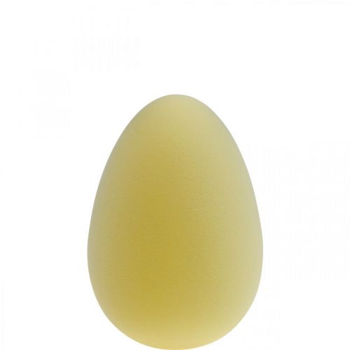Velikonoční dekorace vajíčko plastové světle žluté vločkované 25cm