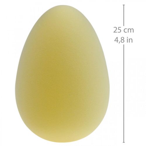 položky Velikonoční dekorace vajíčko plastové světle žluté vločkované 25cm