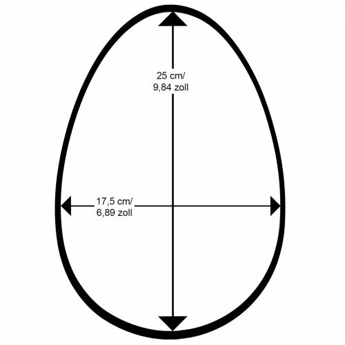 Floristik24 Velikonoční vajíčko šedé V25cm vločkované vajíčko Velikonoční dekorace