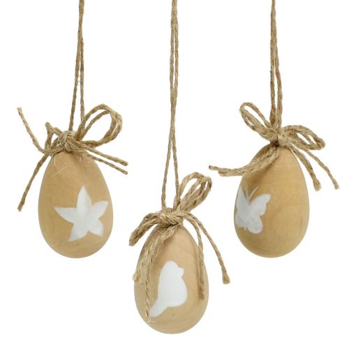 Floristik24 Velikonoční vajíčka dřevěná s motivy 8ks