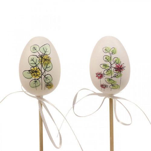 Velikonoční vajíčka plastová velikonoční dekorace rostlinné zátky V6cm 12 kusů