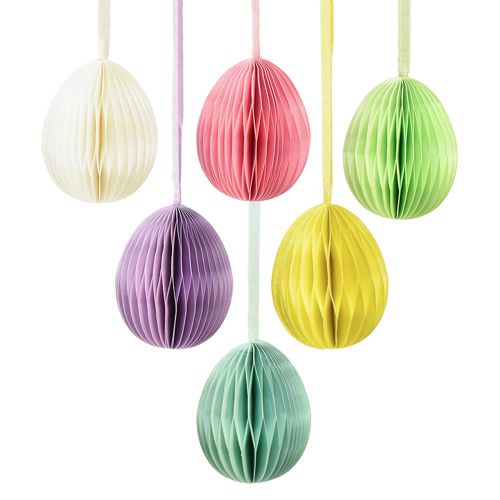 Velikonoční vajíčka na závěsná Honeycomb Dekorace Barevná 8cm 6 ks