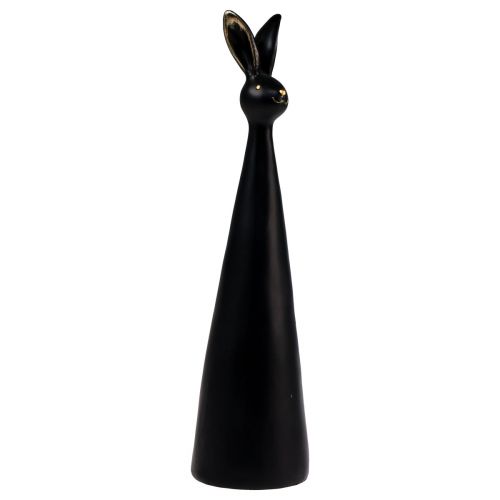Floristik24 Velikonoční zajíček černozlatý Velikonoční dekorace zajíček Ø10cm V42cm