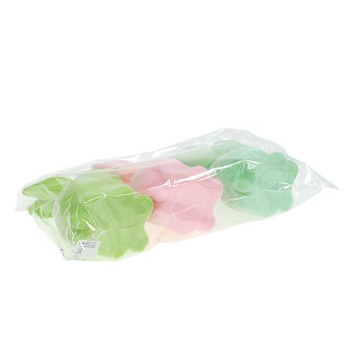 Floristik24 Velikonoční zajíček vločkovaný pastel 15cm 3ks