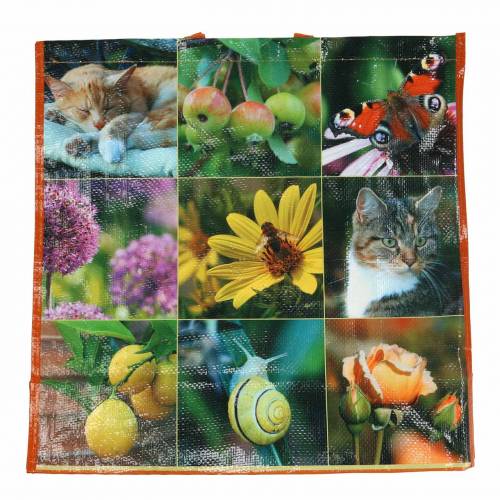 Floristik24 Nákupní taška s plastovými uchy na piknik 45×20×44cm
