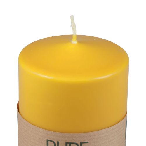 PURE sloupová svíčka žlutá medová Svíčky Wenzel 90×70mm