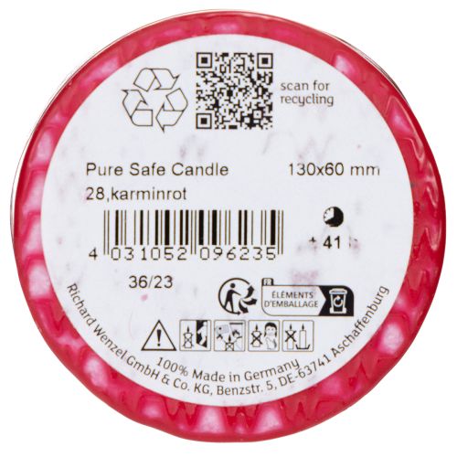 položky Sloupová svíčka PURE z přírodního vosku pro útulnou atmosféru 13 cm