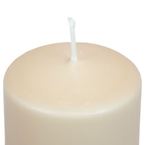 Floristik24 PURE sloupová svíčka béžová Wenzel svíčky 130/60mm