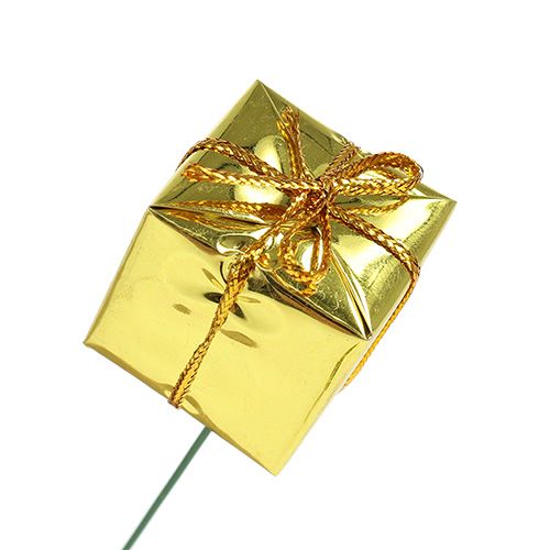 Floristik24 Balíček 2,5cm na drátu zlatý 60ks