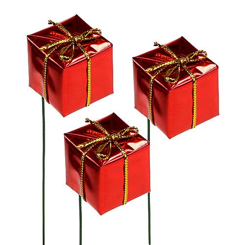 Floristik24 Balení na drátě 2,5cm červená 60ks