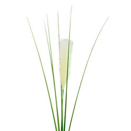 Listy trávy pampové krémově zelené V100cm