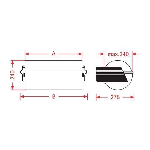 položky Nástěnný zásobník na papírové fólie ZAC 75 cm