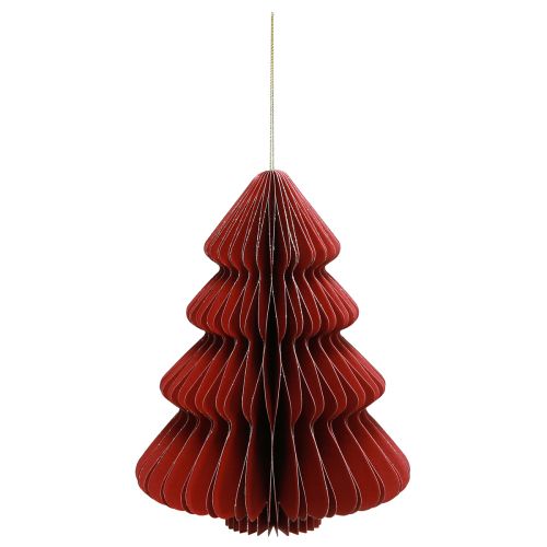 Floristik24 Papírový vánoční stromeček Bordeaux vánoční přívěsek V20cm