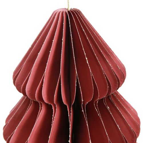 položky Papírový vánoční stromeček na zavěšení Bordeaux H40cm 2ks