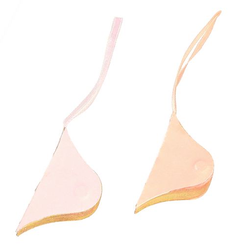 položky Papírové vánoční ozdoby cibule růžová meruňka Ø8cm 4 ks