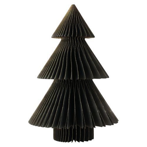Floristik24 Papírový vánoční stromeček Papírový vánoční stromeček Černá H30cm