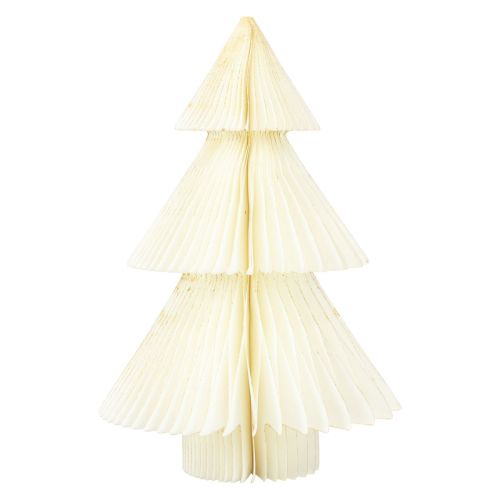 Floristik24 Papírový vánoční stromeček Papírový vánoční stromeček Bílé zlato H30cm