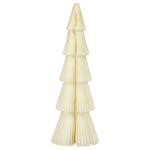 Floristik24 Papírový vánoční stromeček Small White Gold H30cm