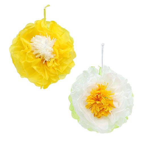Floristik24 Papírová květina 28cm na zavěšení sort. 2ks