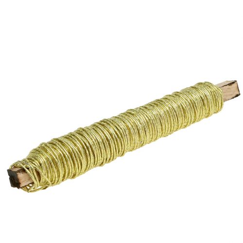 položky Papírová šňůra omotaná drátem Ø0,8mm 22m zlatá