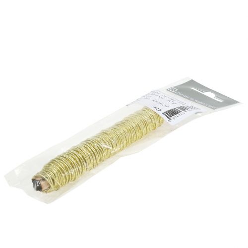 položky Papírová šňůra omotaná drátem Ø0,8mm 22m zlatá