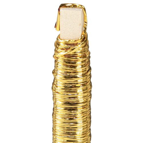 položky Papírová šňůra omotaná drátem Ø0,8mm 22m zlatá