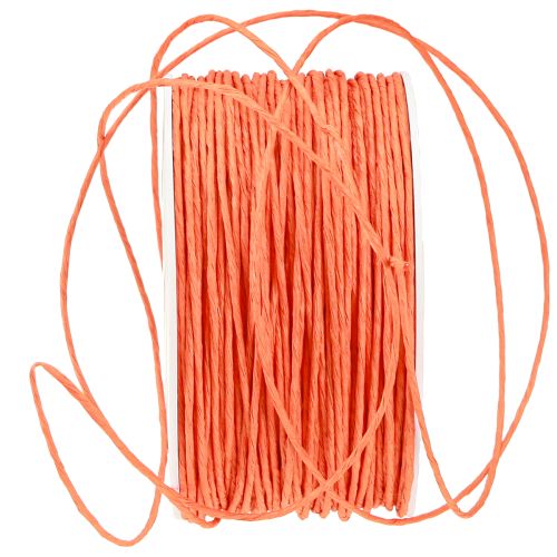 položky Papírová šňůra ovinutá drátem Ø2mm 100m oranžová