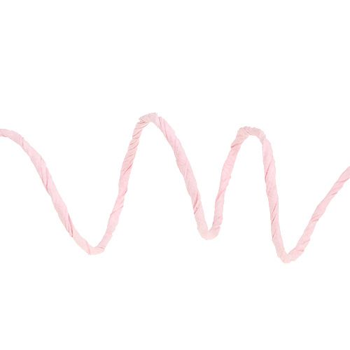 Papírová šňůra omotaná drátem Ø2mm 100m růžová