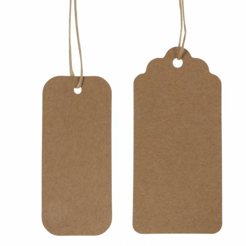 položky Papírová cedulka na dárky 9,5/8cm 100 ks