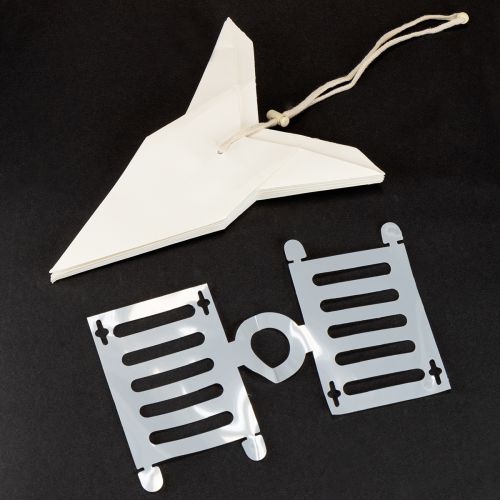 položky Papírové hvězdy ve skandinávském stylu, vánoční hvězda, krémově bílá, 45 cm, 3 ks