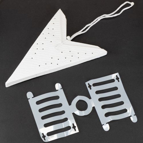 položky Papírové hvězdy na vánoční osvětlení, bílé, 45 cm, 3 kusy