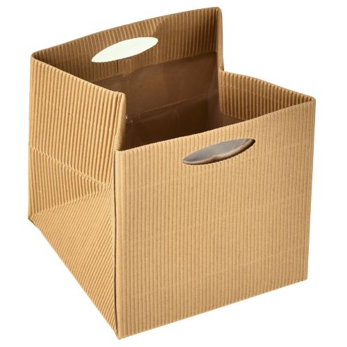 položky Papírová taška 12cm hnědá krémově béžová dárková taška 6 kusů