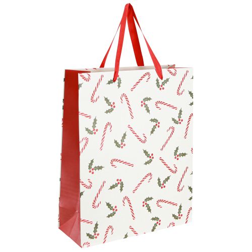položky Papírová taška dárková taška candy canes 26×10×32cm 2ks