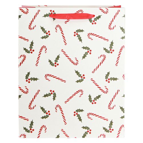 položky Papírová taška dárková taška candy canes 26×10×32cm 2ks
