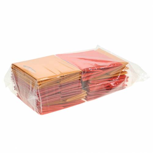 Floristik24 Papírová taška květináč květináč mix oranžová 10,5cm 12ks