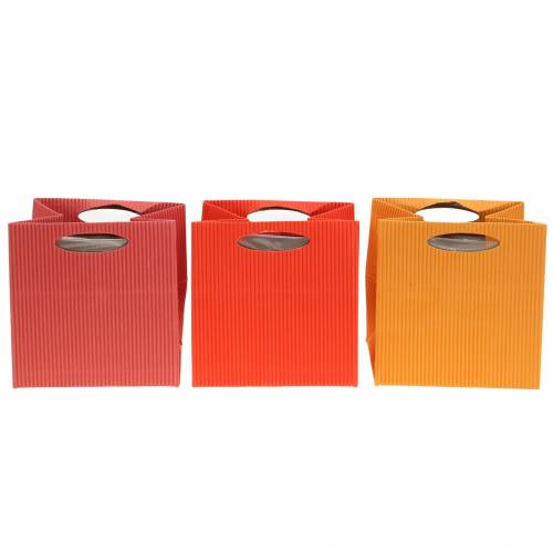 Floristik24 Papírová taška květináč květináč mix oranžová 10,5cm 12ks