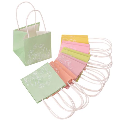 položky Dárková taška s květinovým vzorem, malá dárková taška pro zvláštní příležitosti, 12 cm, 12 kusů