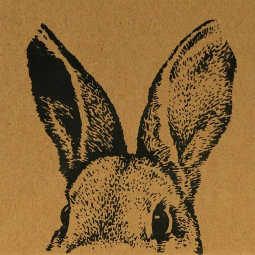 položky Dárková taška Velikonoční papírová taška zajíček hnědá 12×6×15cm 8 kusů