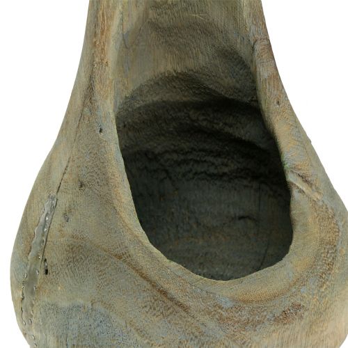 Floristik24 Květináč Paulownia wood Ø17cm H30cm