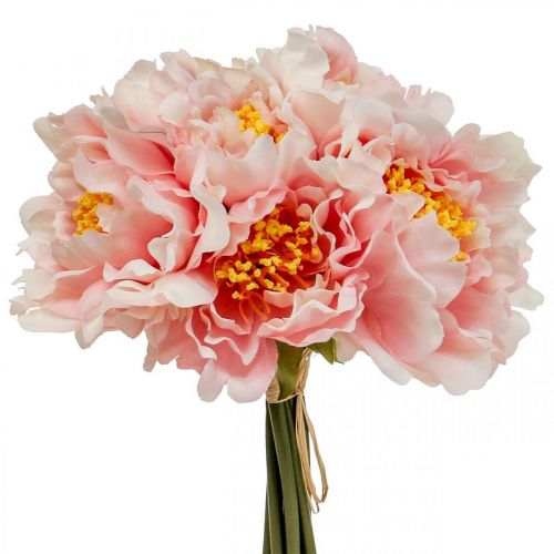 položky Paeonia Pivoňka umělý květ Pivoňka růžová Ø6cm 28cm 7 ks