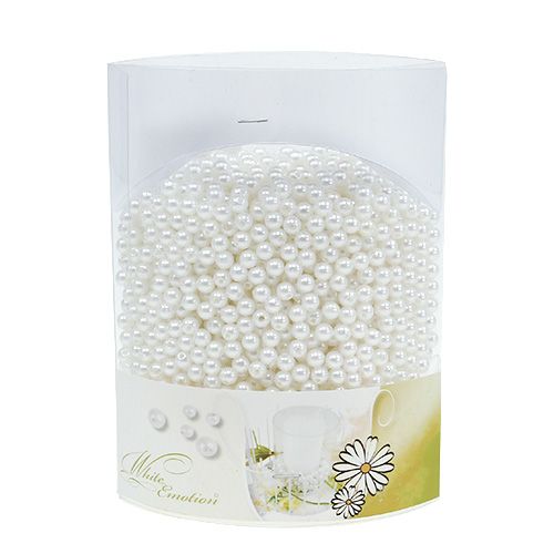 Floristik24 Perly bílé Ø6mm 200g