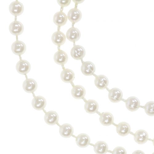položky Krémová perlová šňůra 4mm 20m