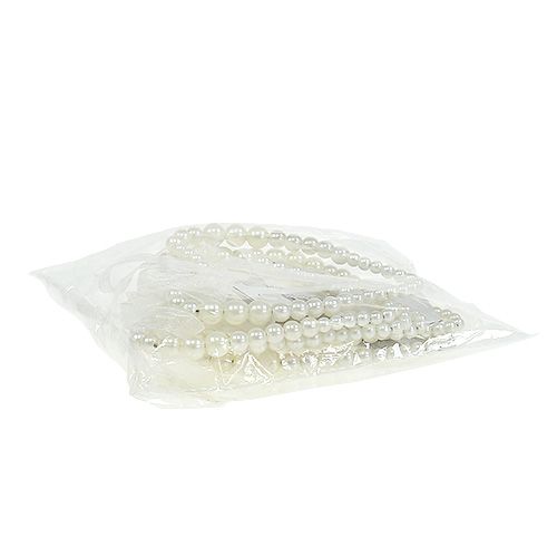 Floristik24 Svatební dekorace perlové srdce 10cm krémová 6ks