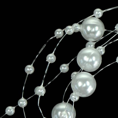 položky Perlový náhrdelník bílý Ø3 - 8mm L3m