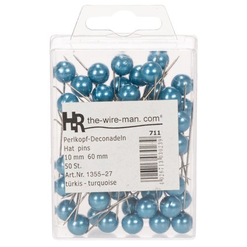 Špendlíky tyrkysové Ø10mm 60mm