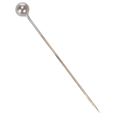 Květinové a dekorační špendlíky s perleťovou hlavičkou, stříbrné, Ø4mm, 40mm, 150 kusů | Floristik24.cz