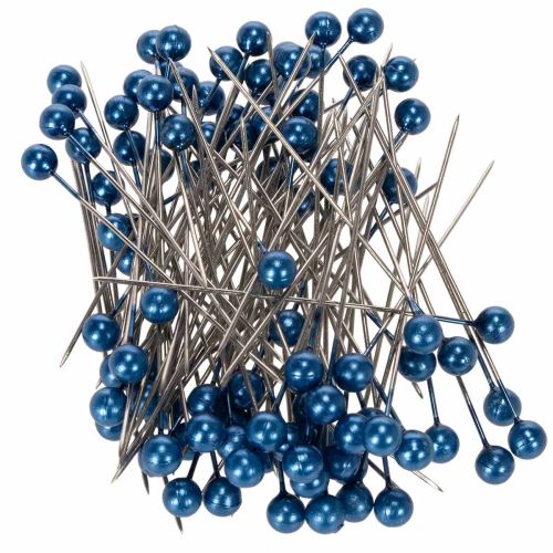 položky Jehlice s perlovou hlavou Ø6mm 65mm modré