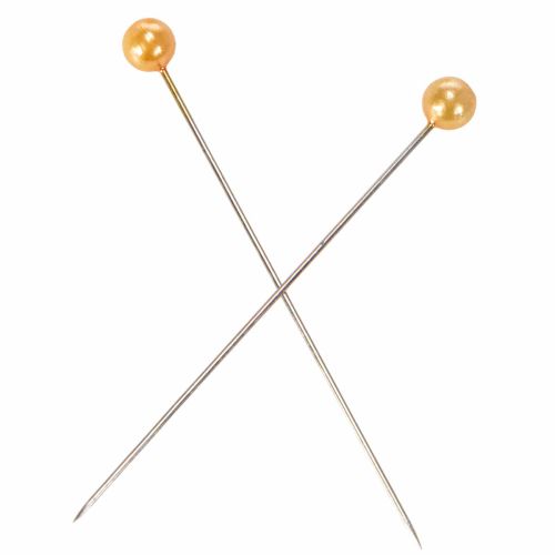 položky Jehlice s perlovou hlavou Ø6mm 65mm oranžové